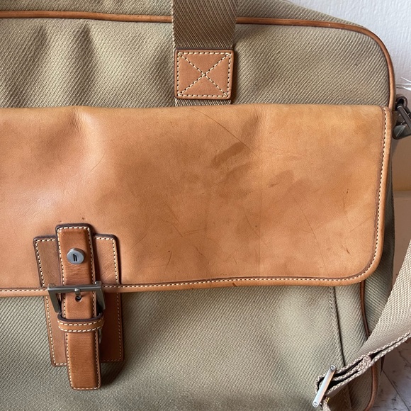 Hartmann The Hudson Collection Twill and Leather Travel Bag NWT - Picture 3 of 8